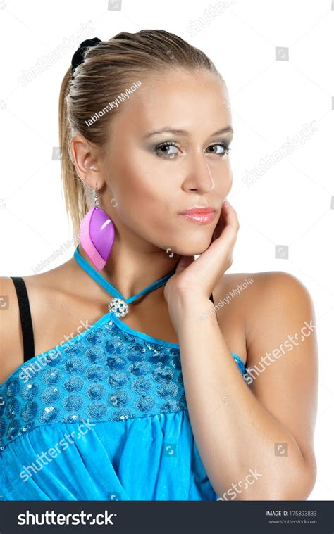 Beautiful Sexy Blonde Girl Posing On Stock Photo Edit Now 175893833