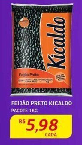 FEIJÃO PRETO KICALDO PACOTE 1KG oferta na Assaí Atacadista