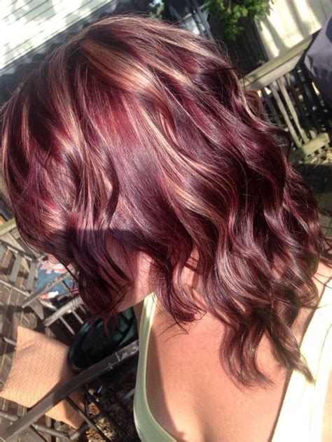 Red Violet Hair Color With Blonde Highlights Warehouse Of Ideas