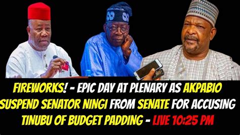 Epic Day At Plenary As Senate Suspend Senator Ahmed Ningi For Accusing