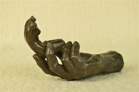 Signed Famous Work Hand Holding Torso Nude Female Bronze Sculpture Statue Deal