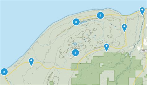 Michigan Porcupine Mountains Wilderness State Park Map