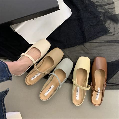 Sandalias Planas De Estilo Coreano Para Mujer Zapatos Retro De Talla