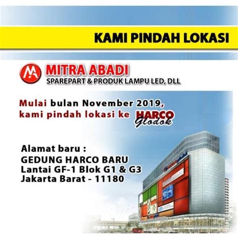 Jual Pengumuman Pindah Lokasi Toko Offline Mitra Abadi Shopee Indonesia