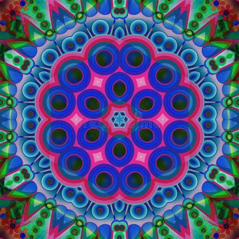 Symmetrie Abstract Digitaal Kunstwerk Symmetrie En Mandala Art Stock