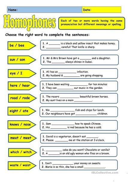 Pin By Sergei Polovin On English Learning Homophones Learn English