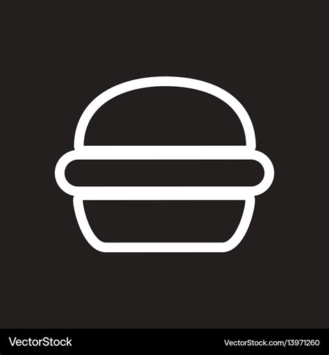 Stylish Black And White Icon American Burger Vector Image