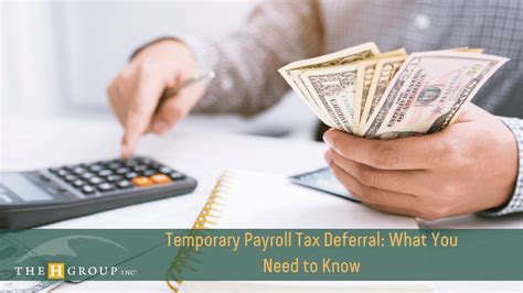 Temporary Payroll Tax Deferral The H Group Salem