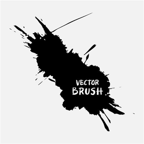 Premium Vector A Black Brush Stroke Grunge Vector Hand Painted Element