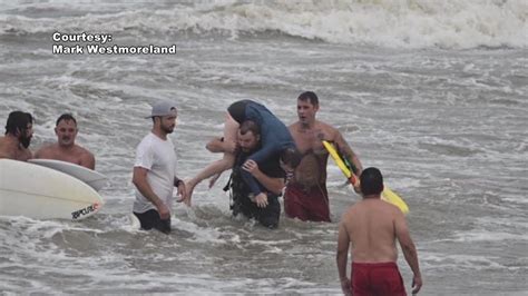 67 Year Old Surfer Rescues Two Girls At Surfside Beach In Brazoria County Youtube