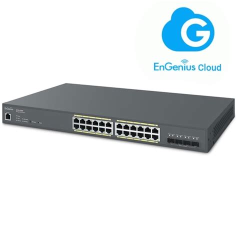 EnGenius ECS1528P Cloud Managed 24 Port Gigabit PoE Switch With 4 SFP