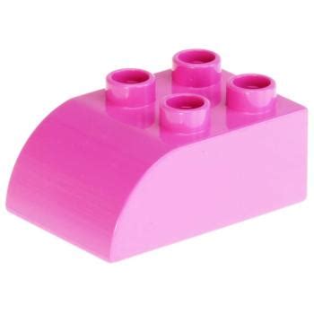 LEGO Duplo Brick 2 X 3 With Curved Top 2302 Dark Pink DECOTOYS