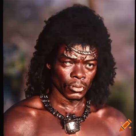 Parody Of 80s Conan The Barbarian Movie With An African Actor On Craiyon