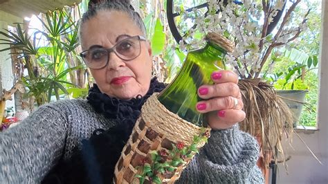 Vamos reciclar garrafa de suco de uva Fibra de Bananeira Faça você