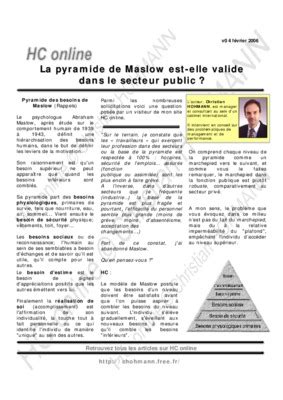 La Pyramide De Maslow Pdf Notice Manuel D Utilisation