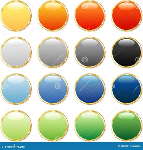 Multi Color Buttons Stock Vector Illustration Of Empty 4852891