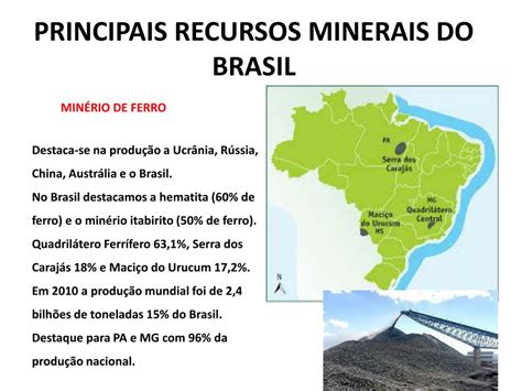 PPT CAPÍTULO 18 RECURSOS MINERAIS DO BRASIL PowerPoint Presentation