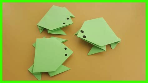 Cómo hacer una RANA SALTARINA de papel FÁCIL Ranas de Origami