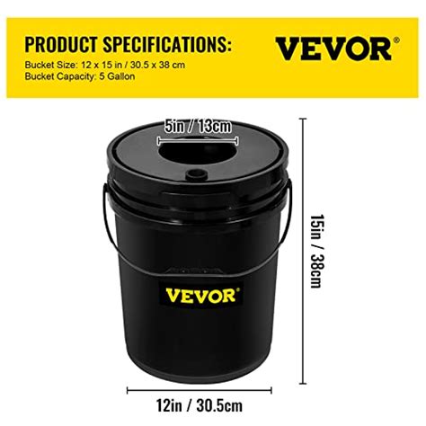 VEVOR Système DWC Seau de culture hydroponique de 19 litres Kit de