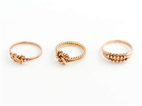 Sold At Auction A Collection Of Three Rings In 9ct Gold Sizes J N