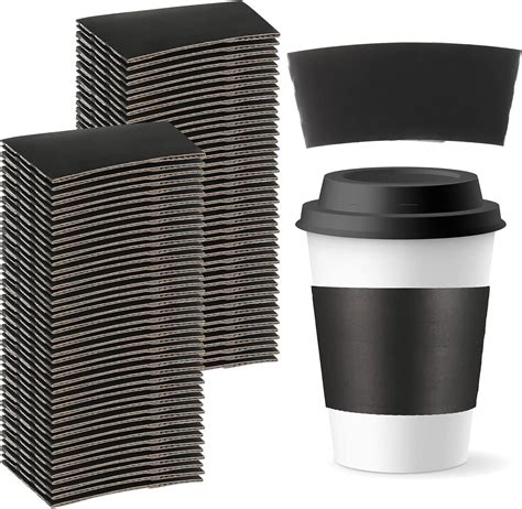 Amazon Thenshop Pcs Black Coffee Sleeves Disposable Cup Sleeve