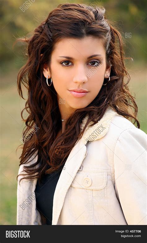Brown Eyed Brunette Portrait Image Photo Bigstock