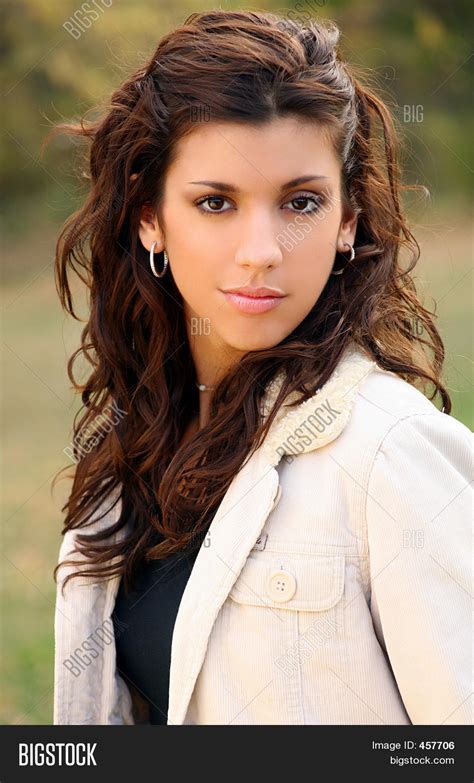 Brown Eyed Brunette Portrait Image And Photo Bigstock