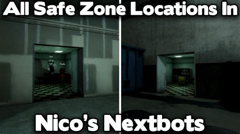 All Safe Zone Locations In Nico S Nextbots Nico S Nextbots Roblox