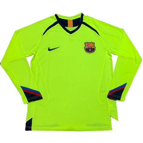 Barcelona Away Jersey Retro 2005 06 Long Sleeve Goaljerseys