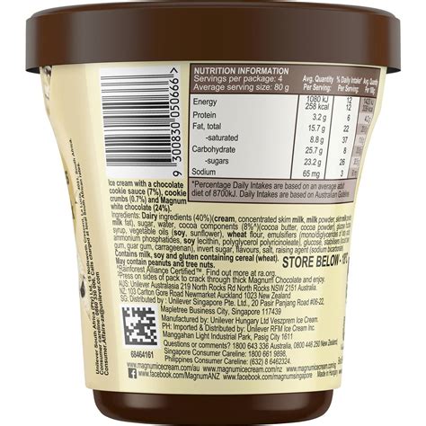 Magnum White Chocolate Cookies Tub Ml Woolworths