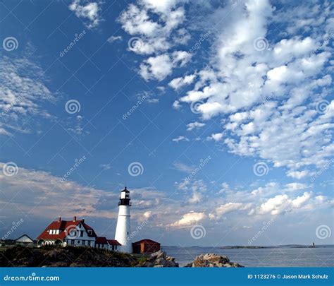 Faro En Un D A Perfecto Foto De Archivo Imagen De Portland