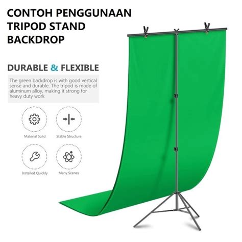 Jual Produk Terbaru Tiang Kain Green Screen 2X2M Stand Foto Studio