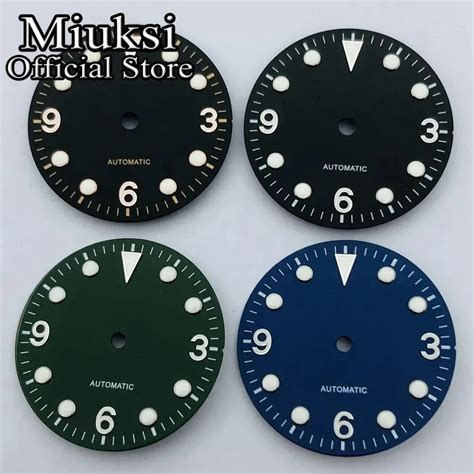 Miuksi Mm Black Blue Green Sterile Dial Luminous Dial Fit Nh Nh