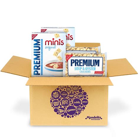 Premium Crackers Variety Pack: 2-Pack 11-Oz Mini Saltine Crackers + 2-Pack 9-Oz Soup & Oyster ...