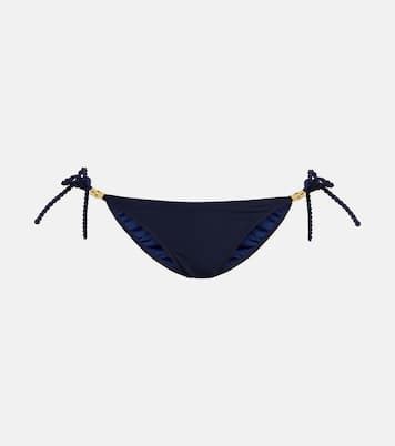 Core Self Tie Bikini Bottoms In Blue Heidi Klein Mytheresa