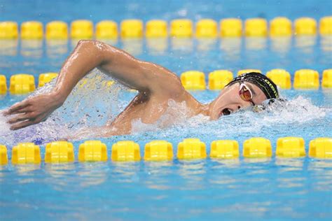 Kim Woo Min Snatches Gold In Freestyle Swimming The Korea Times