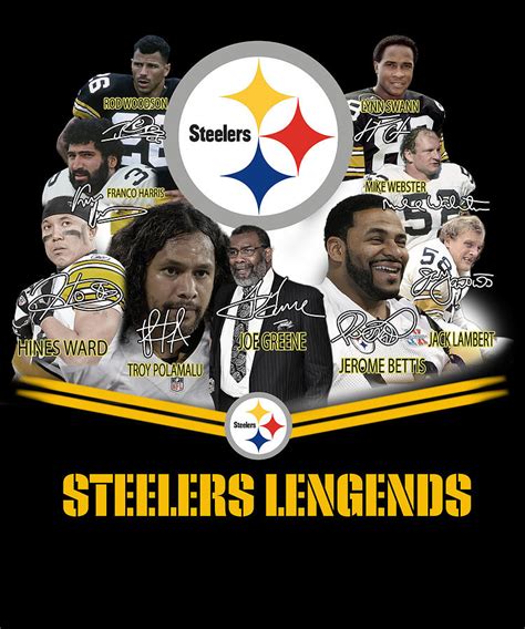 Pittsburgh Steelers Legends Signature Shirtpng Digital Art By Th