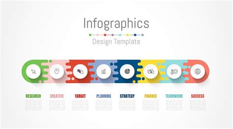 Ilustración De Elementos De Diseño Infográficos Para Sus Datos Empresariales Con 8 Opciones