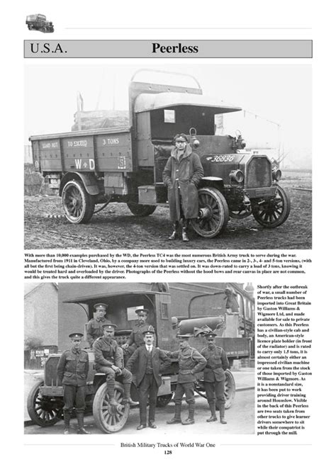 British Military Trucks of World War One Types and Variants of British ...