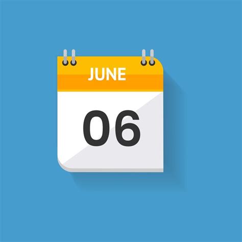 Premium Vector | Calendar june 6