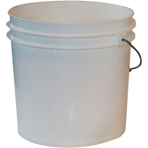 Argee 2 Gallon White Bucket 10 Pack