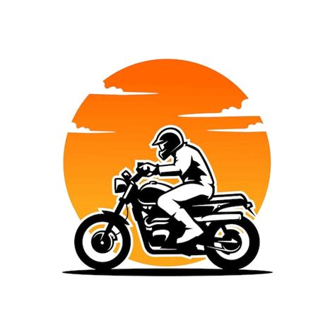 Premium Vector Biker Riding Adventure Motorcycle Illustration Vector