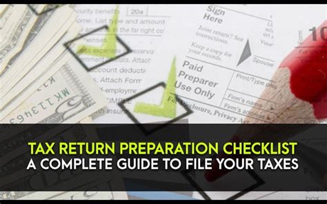 Tax Return Preparation Checklist A Complete Guide to File Your Taxes ...