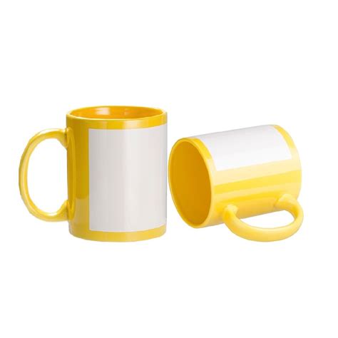 Buy Sublimation Patch Mug Yellow Sublimationwala