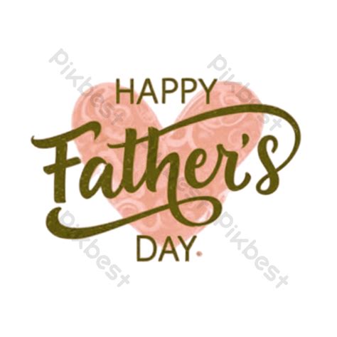 Happy Fathers Day Lettering Design For Card Png Images Png Free