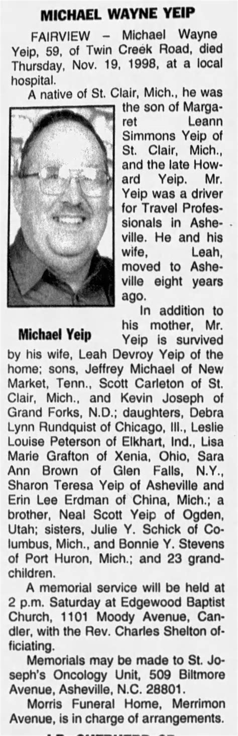 Michael Wayne Yeip Obituary ™