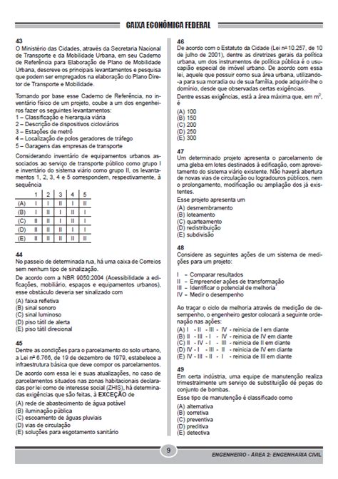 Prova Do Concurso Da Caixa Econ Mica Federal