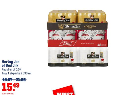 Hertog Jan Of Bud Blik Aanbieding Bij Makro