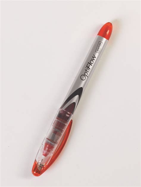 Staples Optiflow„¢ Needle Tip Rollerball Pens Fine Point Red Dozen