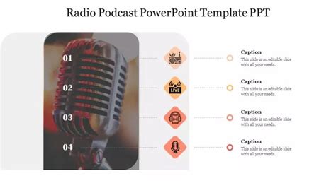 Amazing Radio Podcast PowerPoint Template PPT Slide Powerpoint